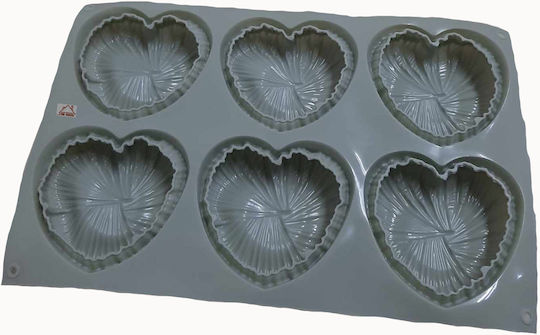 ForHome Backform Törtchen/Muffins Silikon 6 Plätze 28x18.5x2cm 1cm