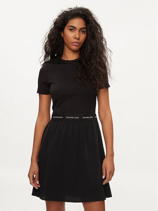 Calvin Klein Καλοκαιρινό Mini Φόρεμα Μαύρο
