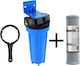 QWaterFilters Qucf-10 Water Filtration System Single Under Sink Central Supply Pipe Cross Section ½" with Replacement Filter
