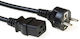 Intronics Schuko - IEC C19 Cable 5m Μαύρο AK5148