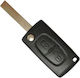Foldable Car Key Shell with Blade with 2 Buttons Hu83 blade for Fiat