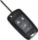 Foldable Car Key Shell with Blade with 3 Buttons Hu46 blade for Chevrolet