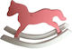 Wooden Decorative Animal for DIY Crafts Pink 15x13cm