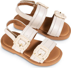 Babywalker Ecru Baptism Leather Sandals