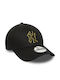 New Era Metallic Outline Jockey Schwarz