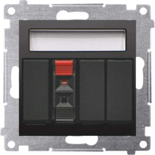 Kontakt-Simon Priză Speaker în culoarea Negru DGL31.01/49