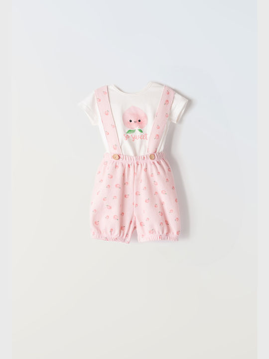 Εβίτα Kids Set with Shorts Summer 2pcs Pink