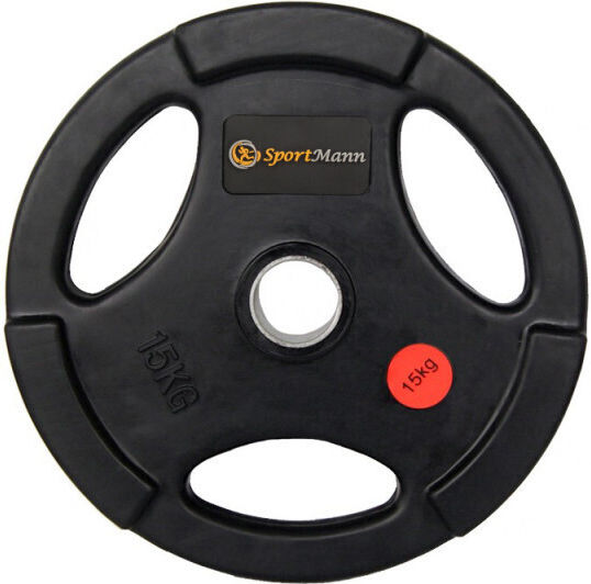 Sportmann Set Discuri Cauciucate 1 x 15kg Ø51mm cu Mânere