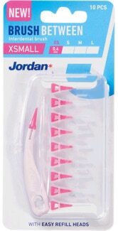 Jordan Brush Between Μεσοδόντια Βουρτσάκια με Λαβή 0.4mm Ροζ 10τμχ