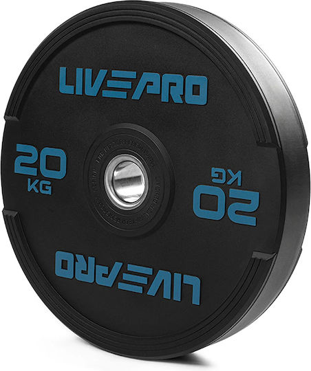 Live Pro Set Discuri De Tip Olimpic Cauciucate 1 x 20kg Φ50mm