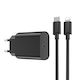 Wiwu Charger with USB-C Port and Cable USB-C - Lightning 20W Power Delivery Blacks (WI-U001)