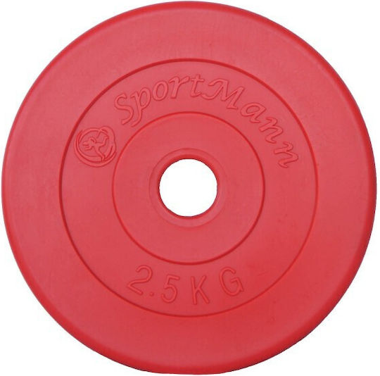 Sportmann Комплект Дискове Гумен 1 x 2.5кг Ø31мм