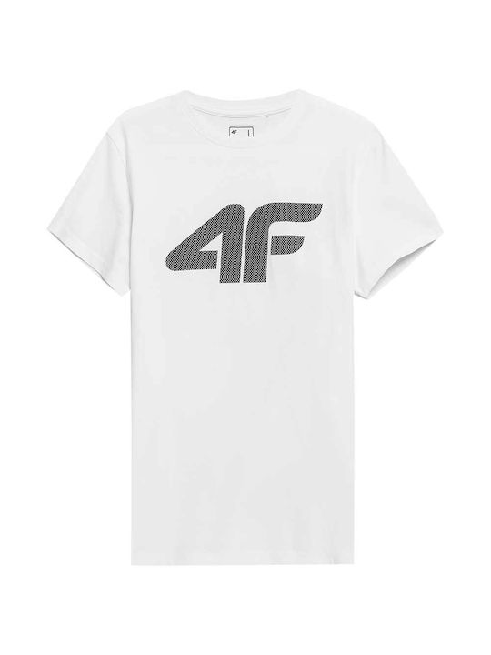 4F Ανδρικό T-shirt Κοντομάνικο Λευκό