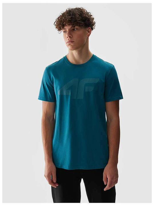 4F M1155 T-shirt Πετρόλ