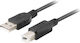 Lanberg 1.8m USB 2.0 Cable A-Male to B-Male (CA-USBA-15CU-0018-BK)