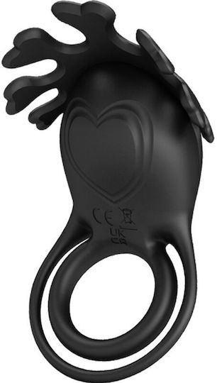 Pretty Love Vibrant Penis Ring Δονούμενο Δαχτυλίδι Πέους Σιλικόνης Μαύρο BI-210311-1