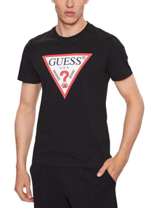 Guess Ανδρικό T-shirt Κοντομάνικο Jet Black