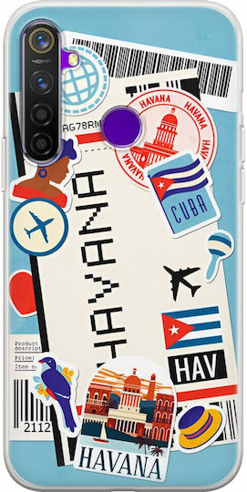 Ticket To Havana Umschlag Rückseite Silikon Mehrfarbig (Realme 5 Pro)