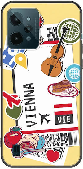 Ticket To Vienna Back Cover Silicone Multicolour (Nokia C31Realme C31)