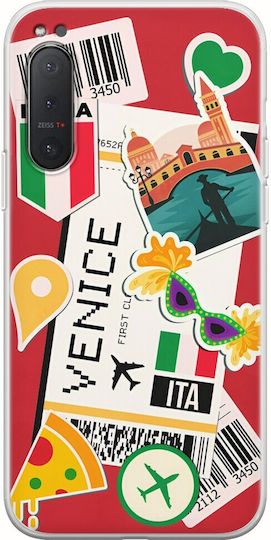 Ticket Задна корица Силикон Многоцветен (Xperia 5)