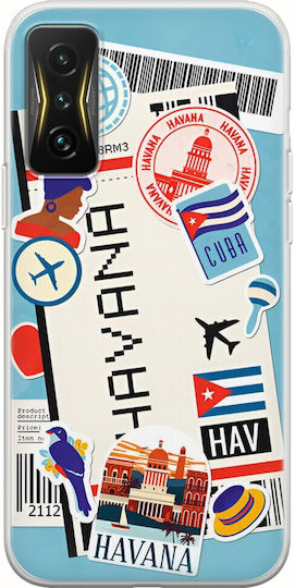 Ticket To Havana Back Cover Silicone Multicolour (Poco F4 GT 5GRealme GT 5G)