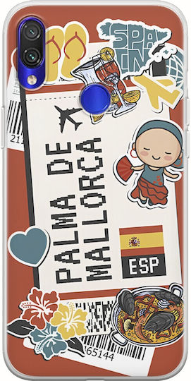 Ticket To Palma De Mallorca Задна корица Силикон Многоцветен (Redmi Note 7 / 7 Pro)