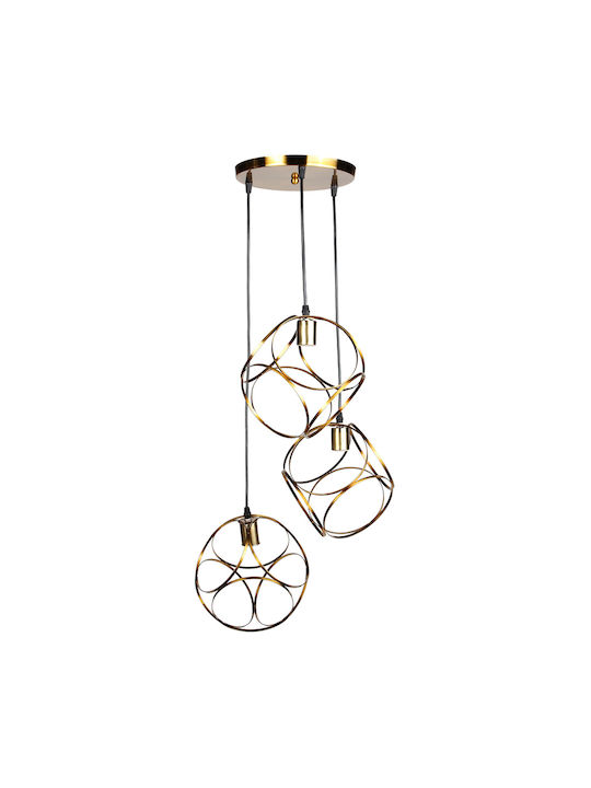 Globobox Pendant Light Three-Light for Socket E27 Bronze