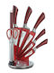 Cheffinger Knife Set with Block from Stainless Steel 8pcs