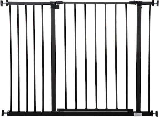 Pawhut Door Dog made of Metal in Black Color 107 x 76cm