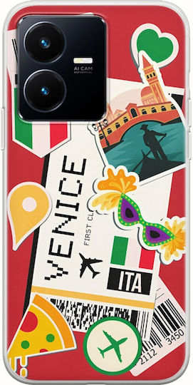Ticket To Venice Back Cover Silicone Multicolour (Vivo Y22S / Y35)