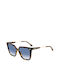 Dsquared2 Women's Sunglasses with Brown Tartaruga Frame and Blue Gradient Lens D2 0135/S 086/08