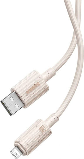 Baseus Habitat Series USB-A to Lightning Cable 18W Μπεζ 2m P10360200631-01