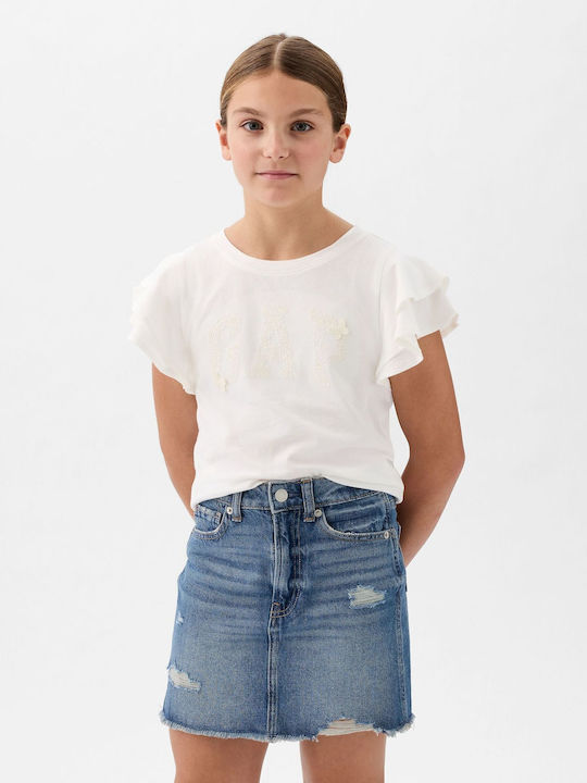 GAP Kids' Blouse Short Sleeve Off White