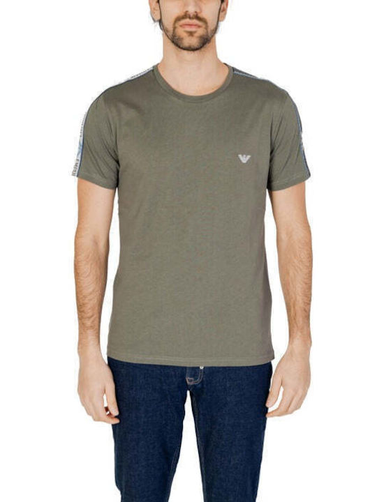 Emporio Armani T-shirt Bărbătesc cu Mânecă Scurtă Verde