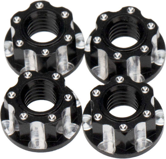 ProtonRC 10 Pcs M2 x 0.4mm Black Nylock Nuts Hex Nylon Insert Self Lock Nuts