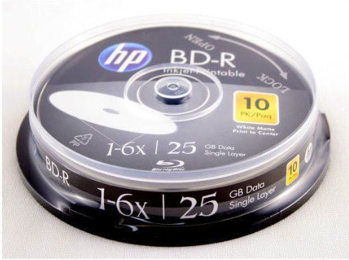 HP Εγγράψιμο BD-R 6x 25GB 1τμχ
