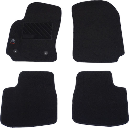 Autopataki Set of Front and Rear Mats 4pcs for Citroen C4 Cactus 2014-2020 Black