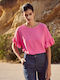 Desiree Women's Blouse Short Sleeve Fuchsia