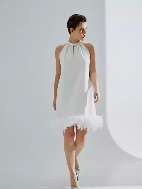 Desiree Mini Φόρεμα για Γάμο / Βάπτιση Λευκό