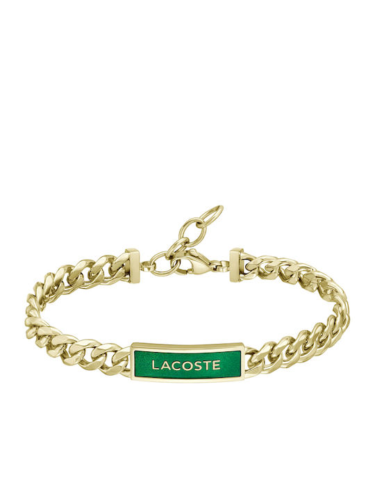 Lacoste Ανδρικό Βραχιόλι από Ατσάλι Επιχρυσωμένο