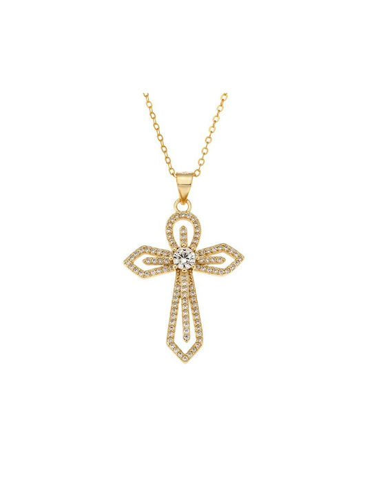 Senza Cross from Gold Plated Silver