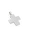 Men's White Gold Cross 14K