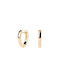 P D Paola Earrings Hoops made of Silver Gold Plated