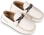 Babywalker White Baptism Leather Moccasins -WHITE