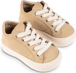 Babywalker Beige Baptism Leather Sneakers