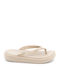 Frauen Flip Flops in Beige Farbe