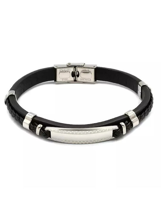 Herren Lederarmband Awear Juan Schwarz