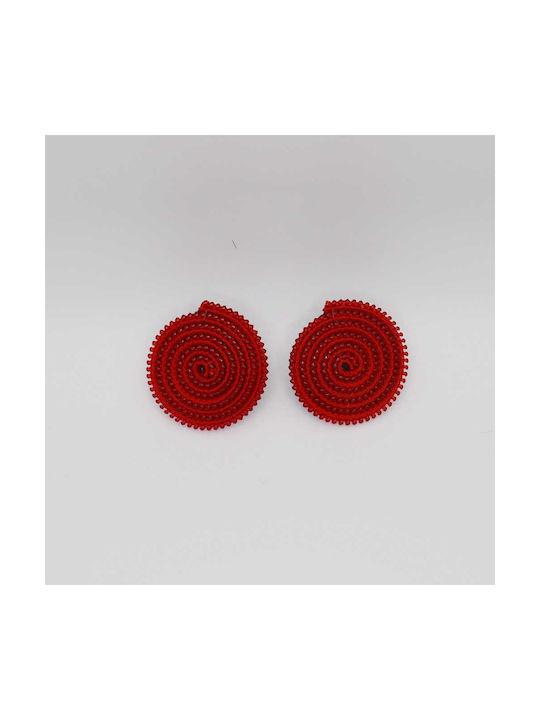 Earrings Red Buckle