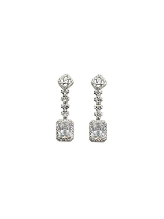 Earrings White Silver earrings 925