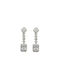 Earrings White Silver earrings 925